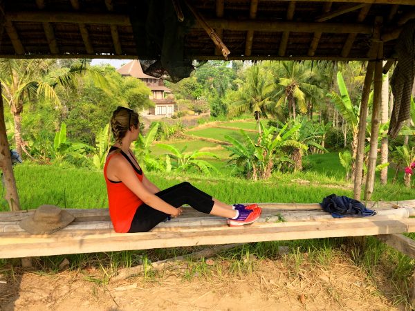 girl sitting and look at the rice paddies in Ubud Bali Indonesia; 2016 Sucked and This is What I Learned From It