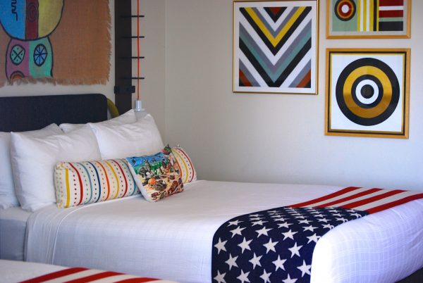 The Graduate Hotel Tempe Arizona - Hotel Bed with American flag