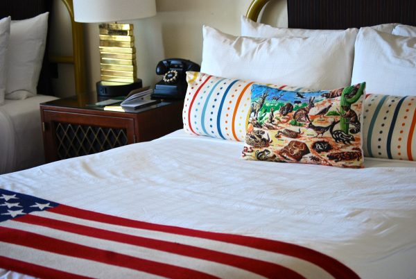 The Graduate Hotel Tempe Arizona- hotel bed and animal pillow