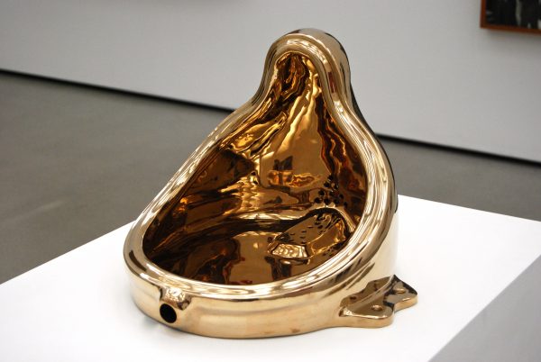 Everything You Need to Know When Visiting The Broad; golden urinal