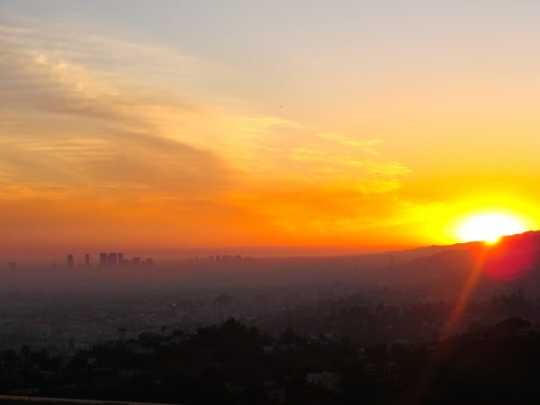 48 Hours in Los Angeles; sunset over Los Angeles from the Griffith Observatory