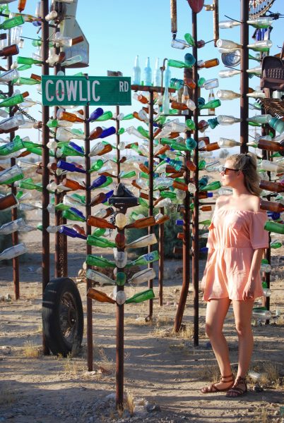 epic road trip to Las Vegas from Los Angeles; Elmer's Bottle Tree Ranch