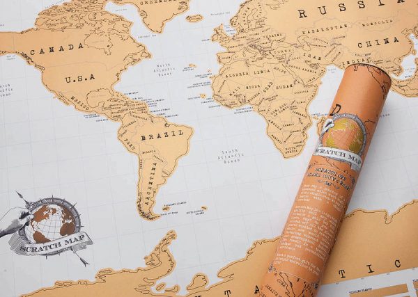 Best Travel Gift Ideas; scratch map