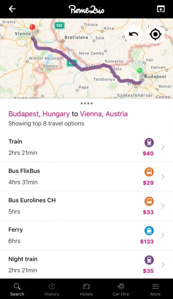 The 5 Best Travel Apps You Should Download Right Now; Rome2Rio App