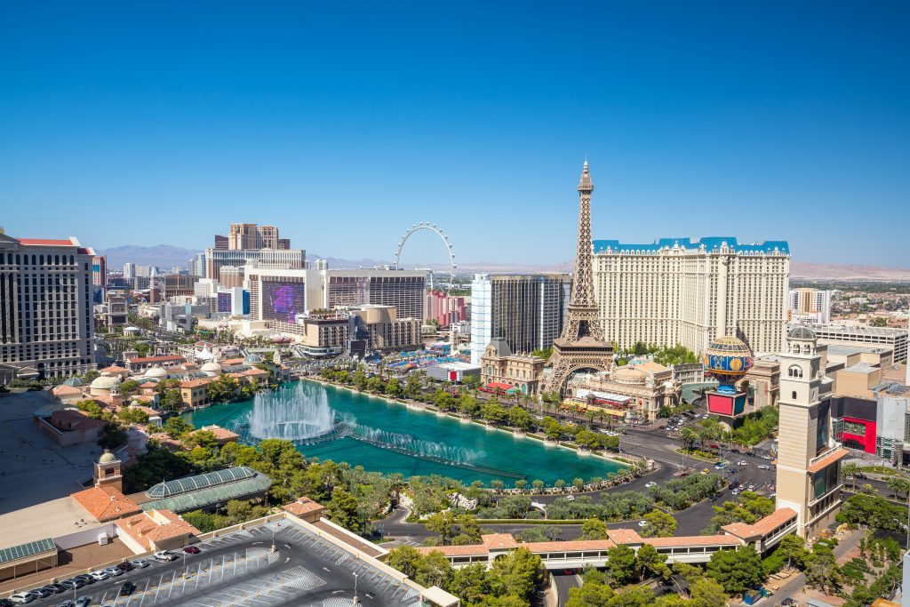 48 Hours in Las Vegas; aerial view of the strip