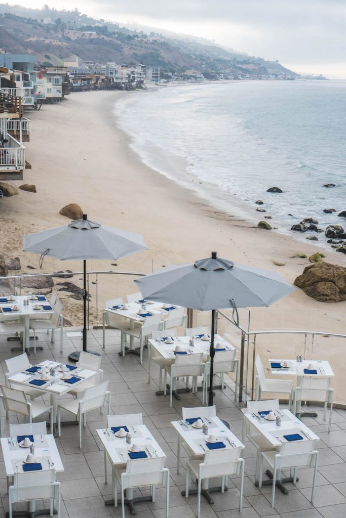 staying at Malibu Beach Inn; exterior Carbon Beach