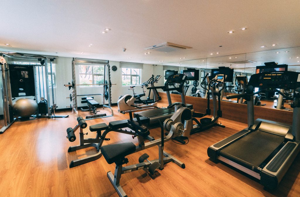 Staying at Sofitel Bogota; interior fitness center gym