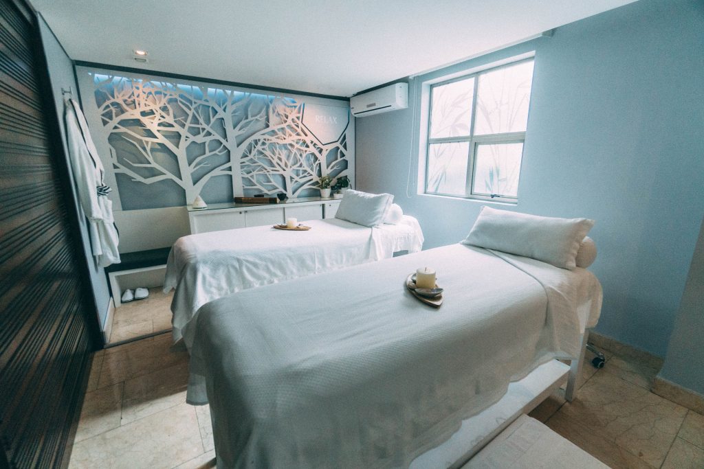 Staying at Sofitel Bogota; interior spa