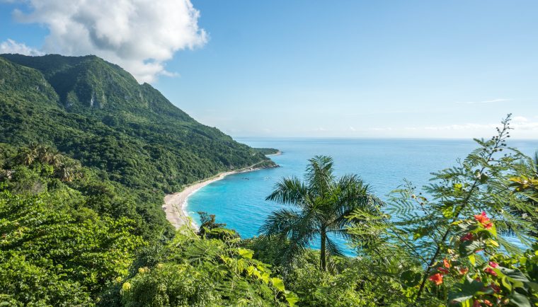 southwest Dominican Republic; beach shot of San Rafael lookout