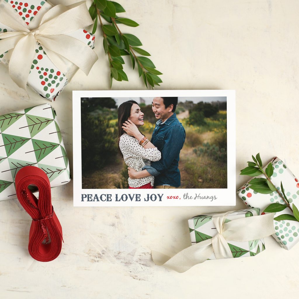 Basic Invite holiday cards couples photo Christmas card