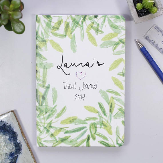best holiday gift list; Etsy personalized travel journal
