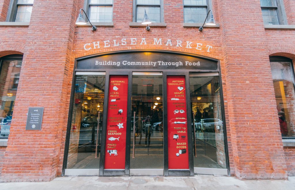 48 hours in New York; Chelsea Markets brick exterior