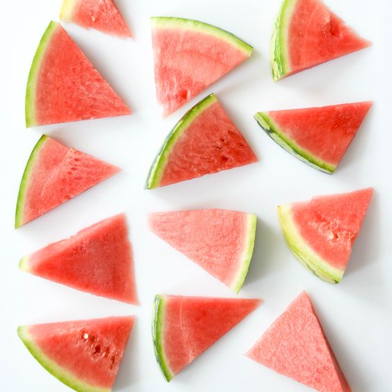 hydration tips for summer; watermelon sliced flatlay