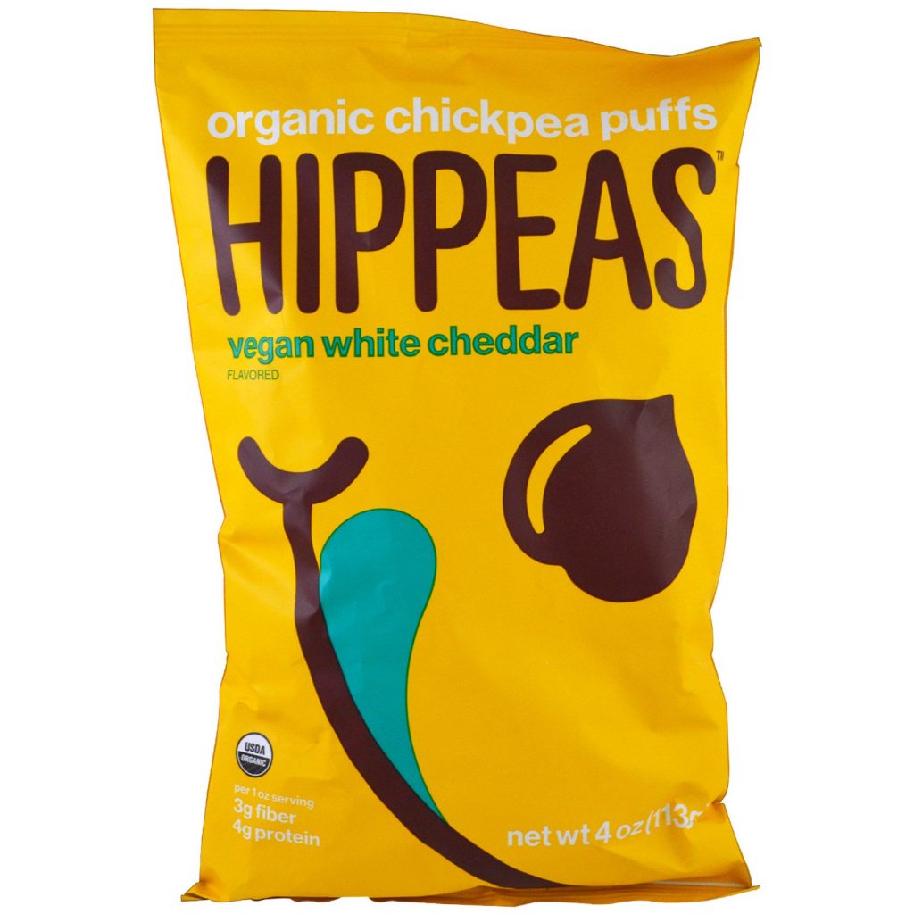 gluten-free and dairy-free travel snacks; hippeas vegan white cheddar