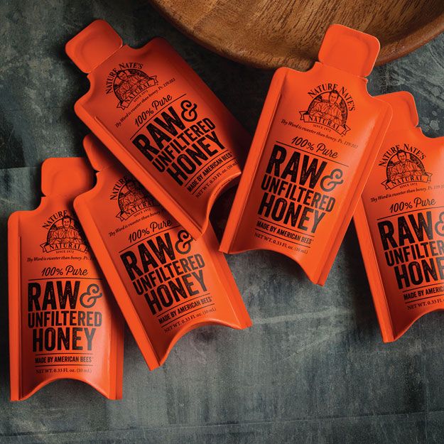 gluten-free and dairy-free travel snacks; Nature Nates raw honey packets